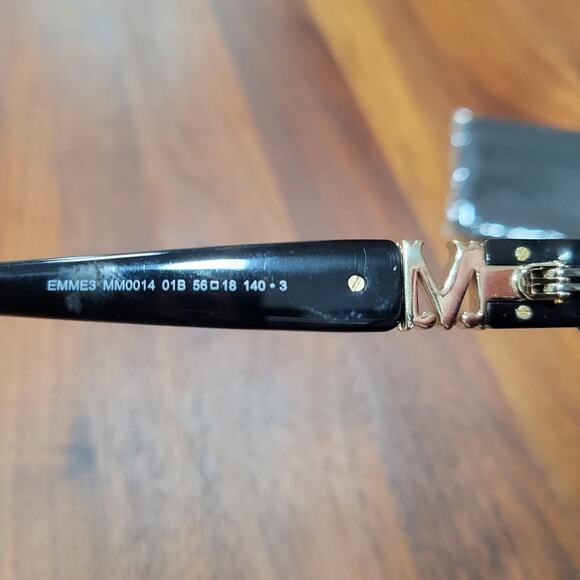 MaxMara MM0014 EMME 3 Butterfly Frame Sunglasses Black - Picture 4 of 11